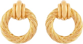 Christian Dior 1980s Pre-Owned Twist-Detailing Clip-On Earrings