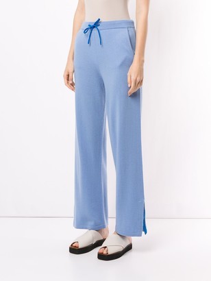 Chinti and Parker Wide-Leg Knitted Track Pants