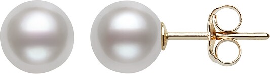 Bloomingdale's Fine Collection Cultured Freshwater Pearl Stud Earrings in 14K Yellow Gold