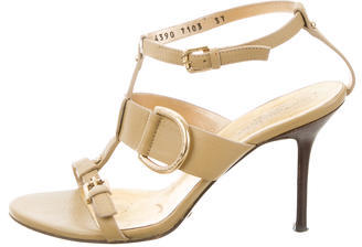 Dolce & Gabbana Leather Buckle-Accented Sandals