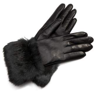 Aspinal of London | Ladies Fur Cuffed Gloves In Black