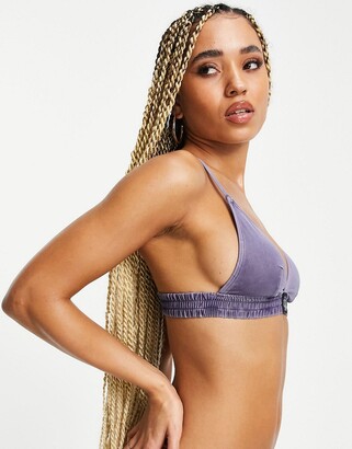 Calvin Klein Authentic triangle bikini top in indigo - ShopStyle Two Piece  Swimsuits