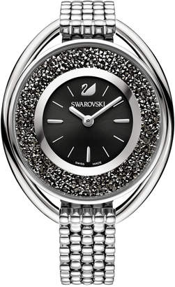 Swarovski Women Swiss Crystalline Crystal Accent Stainless Steel Mesh Bracelet Watch 43mm
