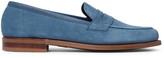 Thumbnail for your product : Edward Green Duke Suede Penny Loafers