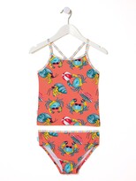 Thumbnail for your product : Fat Face Fatface Girls Crab Print Tankini - Sunny Coral