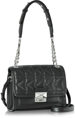 Karl Lagerfeld Paris K/Kuilted Black Leather Mini Handbag