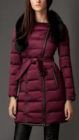 Thumbnail for your product : Burberry Fur Trim Down-Filled Puffer Coat