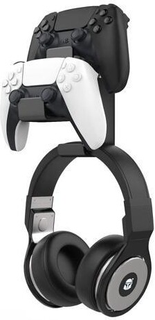 RUOCLRIS MoKo Controller Holder, Dual Gamepad Controller & Headphone Hanger for Xbox One, Xbox 360, PS3, PS4, PS5, PC, STEAM, SwitchWall Mount Stand for All...