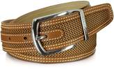 Thumbnail for your product : Moreschi St.Barth Tan Perforated Nubuck and Leather Belt