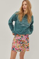 Thumbnail for your product : Nasty Gal Womens Bright Floral Flippy Mini Skirt - Purple - 10