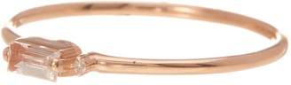 Suzanne Kalan 14K Gold Topaz & Diamond Band Ring - Size 6.5