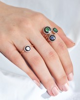 Thumbnail for your product : Selim Mouzannar Black Enamel & Diamond Round Ring