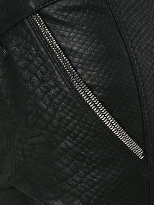 RtA snakeskin effect leather trousers