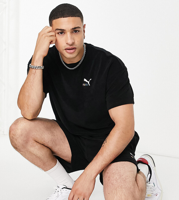 Puma skate towelling t-shirt in black exclusive to ASOS - ShopStyle
