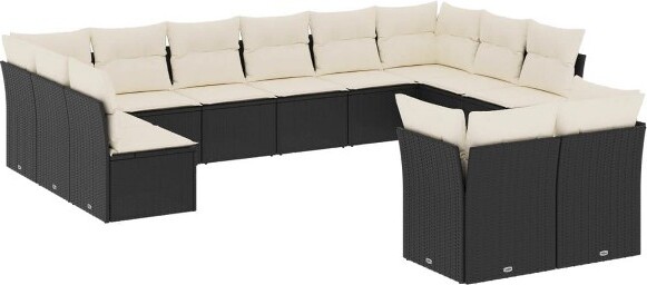 VidaXL vidaXLGardenSofaSetBlack