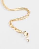 Thumbnail for your product : ASOS DESIGN necklace with mini snake pendant in gold