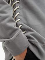 Thumbnail for your product : Craig Green Laced Crew-neck Cotton-jersey Sweatshirt - Mens - Grey