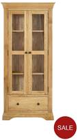 Thumbnail for your product : Luxe Collection Constance Oak Ready Assembled Glass Door Display Cabinet