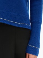 Thumbnail for your product : Joseph Contrast-stripe Cashmere Sweater - Blue