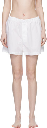 SKIMS White Poplin Sleep Cotton Pyjama Shorts
