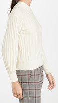 Thumbnail for your product : Club Monaco Ribbed Blouson Sleeve Cashmere Blouse