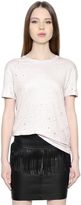 Thumbnail for your product : IRO Destroyed Linen Knit T-Shirt