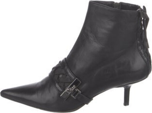 Christian Dior Kitten Heel Patent Leather Ankle Boots