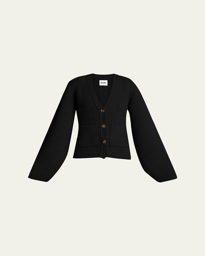 KHAITE Scarlet Cashmere Cropped Cardigan