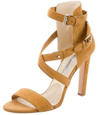 Brian Atwood Suede Multistrap Sandals