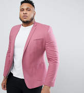 Thumbnail for your product : ASOS Design Plus Super Skinny Blazer In Pink Cotton