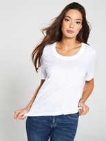 Thumbnail for your product : Whistles Rosa Double Trim T-Shirt - White