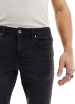 Thumbnail for your product : ASOS DESIGN stretch slim jeans in washed black