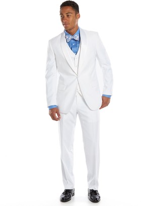 Savile Row Men's Slim-Fit White Tuxedo Jacket