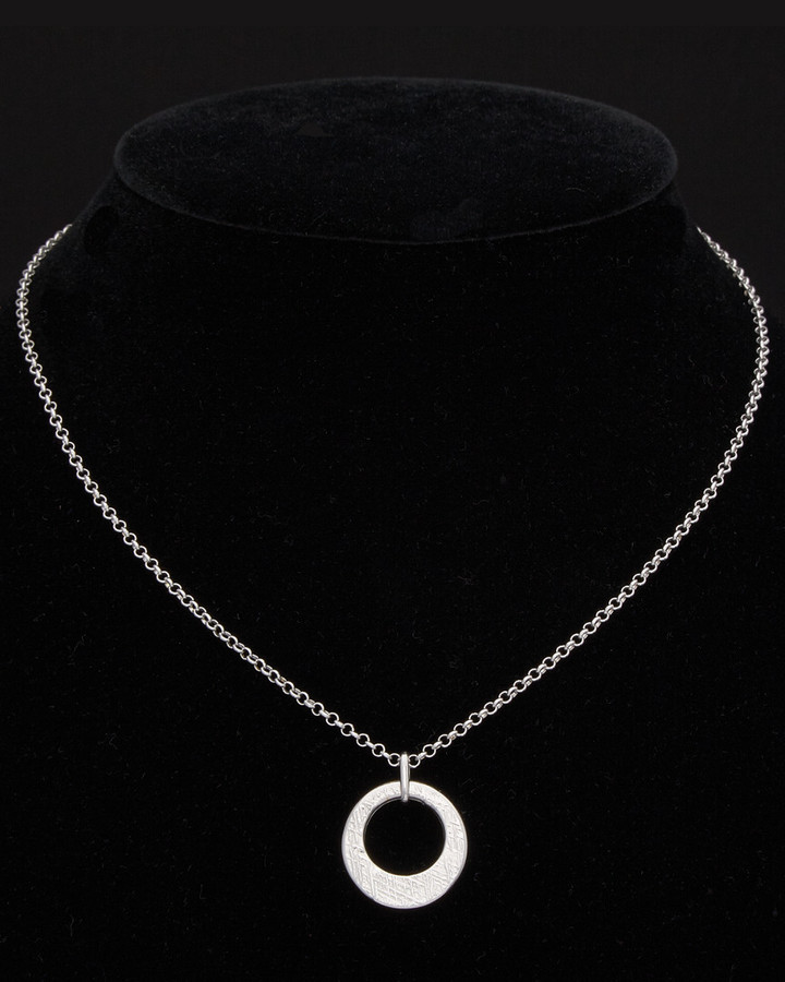 Long Silver Necklace With Circle Pendant | Shop the world's 