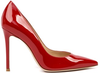 red patent leather pumps wide width