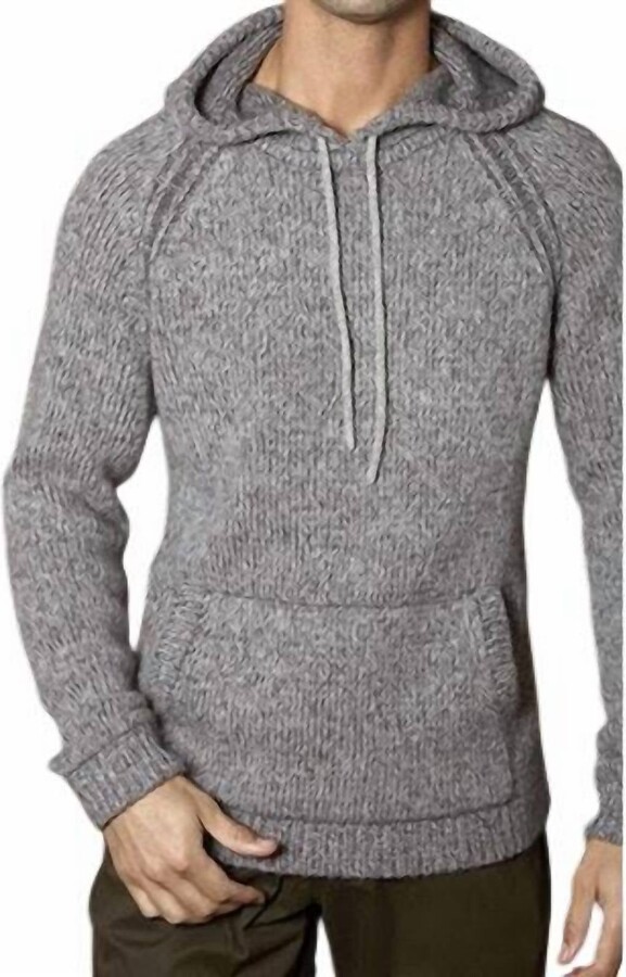 Autumn Cashmere Long Sleeve With Kangaroo Pockets Hoodie In Hazel/musk
