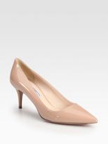 Thumbnail for your product : Prada Patent Leather Point-Toe Pumps