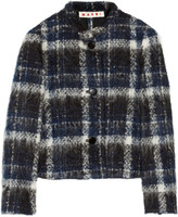 Thumbnail for your product : Marni Plaid brushed-tweed jacket