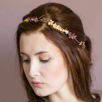 Victoria Millesime Odette Gold Orchid Bridal Crown