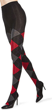 Me Moi MeMoi Womens Textured Argyle Sweater 1 Pair Argyle Tights
