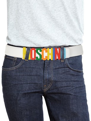 Moschino Multicolor Logo Leather Belt