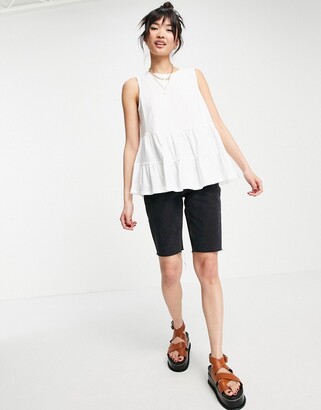 sleeveless smock top
