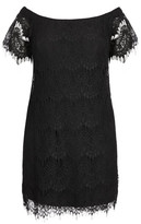 Thumbnail for your product : City Chic Lace Off-Shoulder Shift Dress - Black