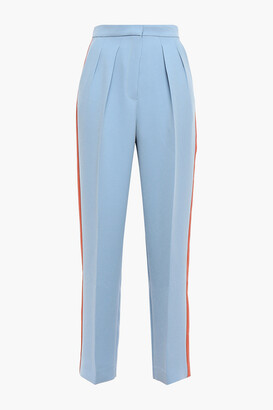 light blue satin pants
