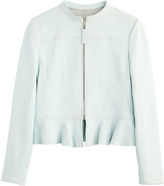 Thumbnail for your product : Rebecca Taylor Nubuck Ruffle Jacket
