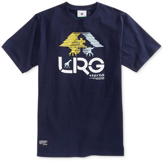 Lrg Men's Tree Illusion Graphic-Print Logo Cotton T-Shirt