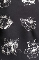 Thumbnail for your product : Lela Rose Illustrated Flower Print Strapless Satin Dress