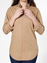 Thumbnail for your product : American Apparel Unisex Washed Poplin Long Sleeve Button-Down with Pocket