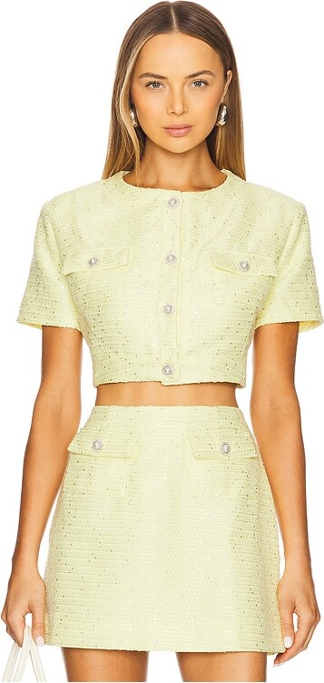 Nookie Tarsha Tweed Crop Top