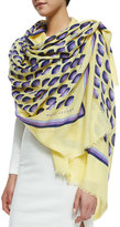 Thumbnail for your product : Marc Jacobs Geometric Fan-Print Scarf, Yellow/Multi